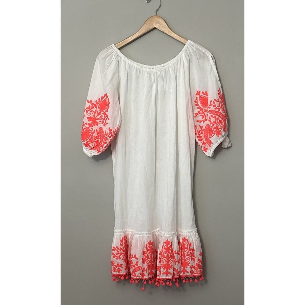 Sz M NWT Debbie Katz South Beach Dress Cover Up OVERSIZED Embroidered